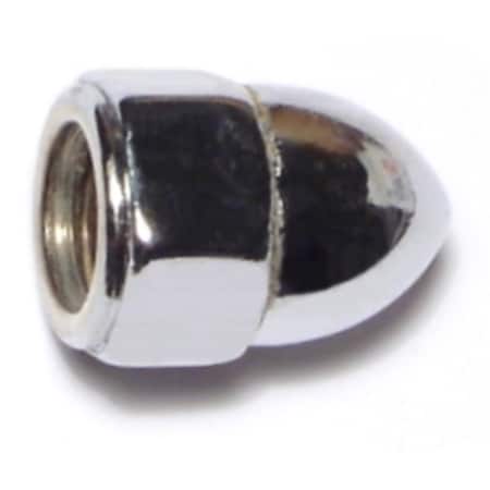 Midwest Fastener High Crown Cap Nut, 3/8"-16, Steel, Chrome Plated, 10 PK 74324